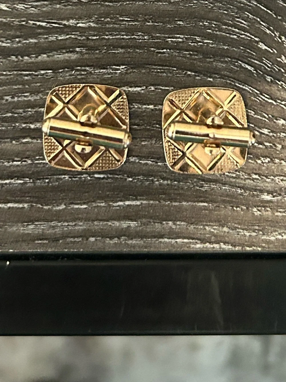 Vintage quilted cufflinks